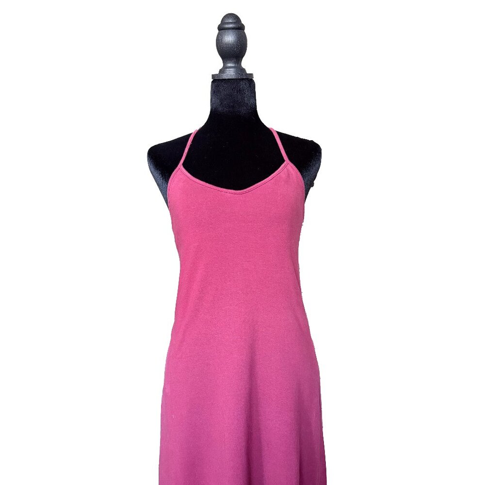 Old Navy Cotton Midi Dress Red | Size SMALL